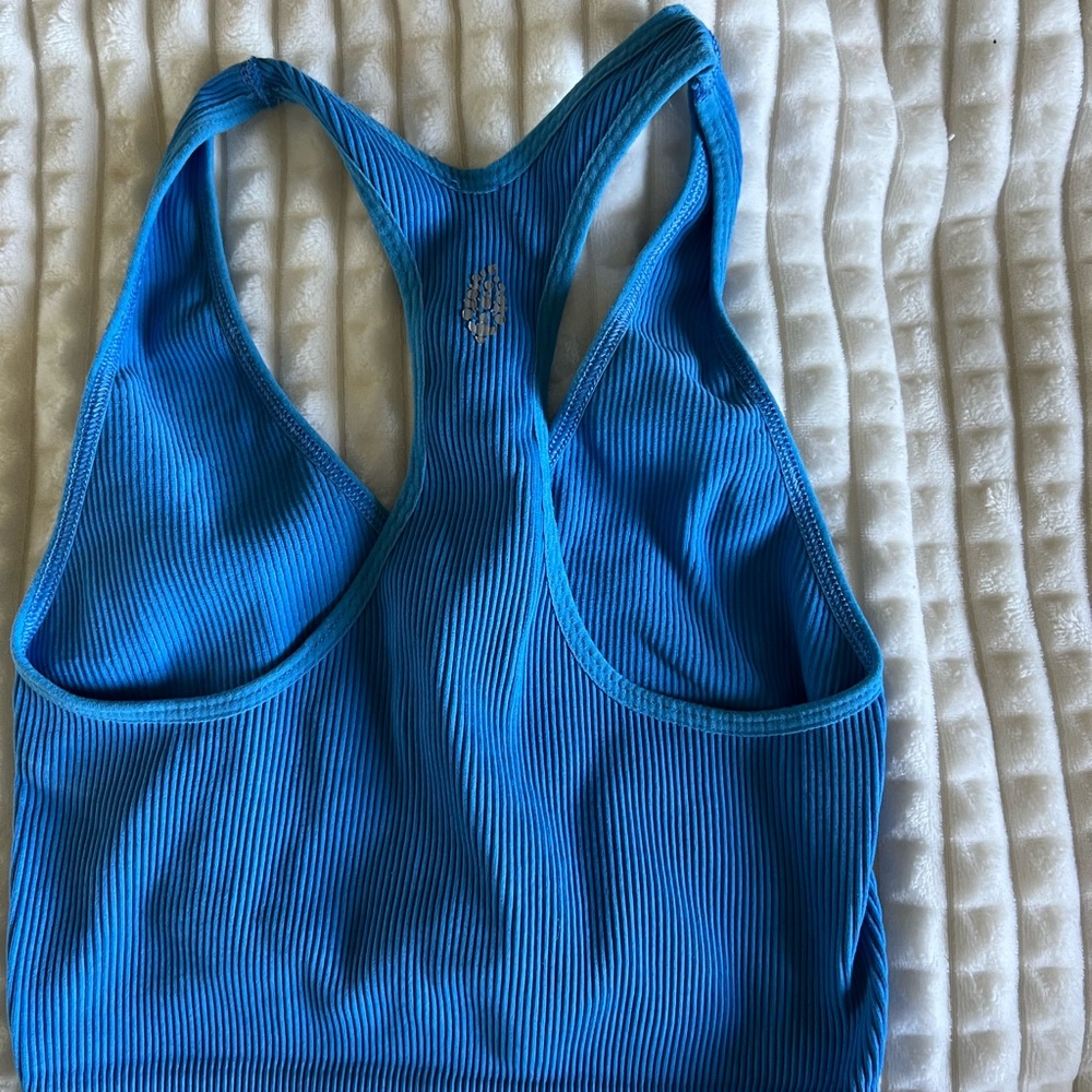 Buckle Blue Crop Top